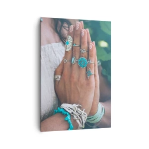 Lærredstryk - Billede på lærred - Velkommen til værens centrum - 70x100 cm