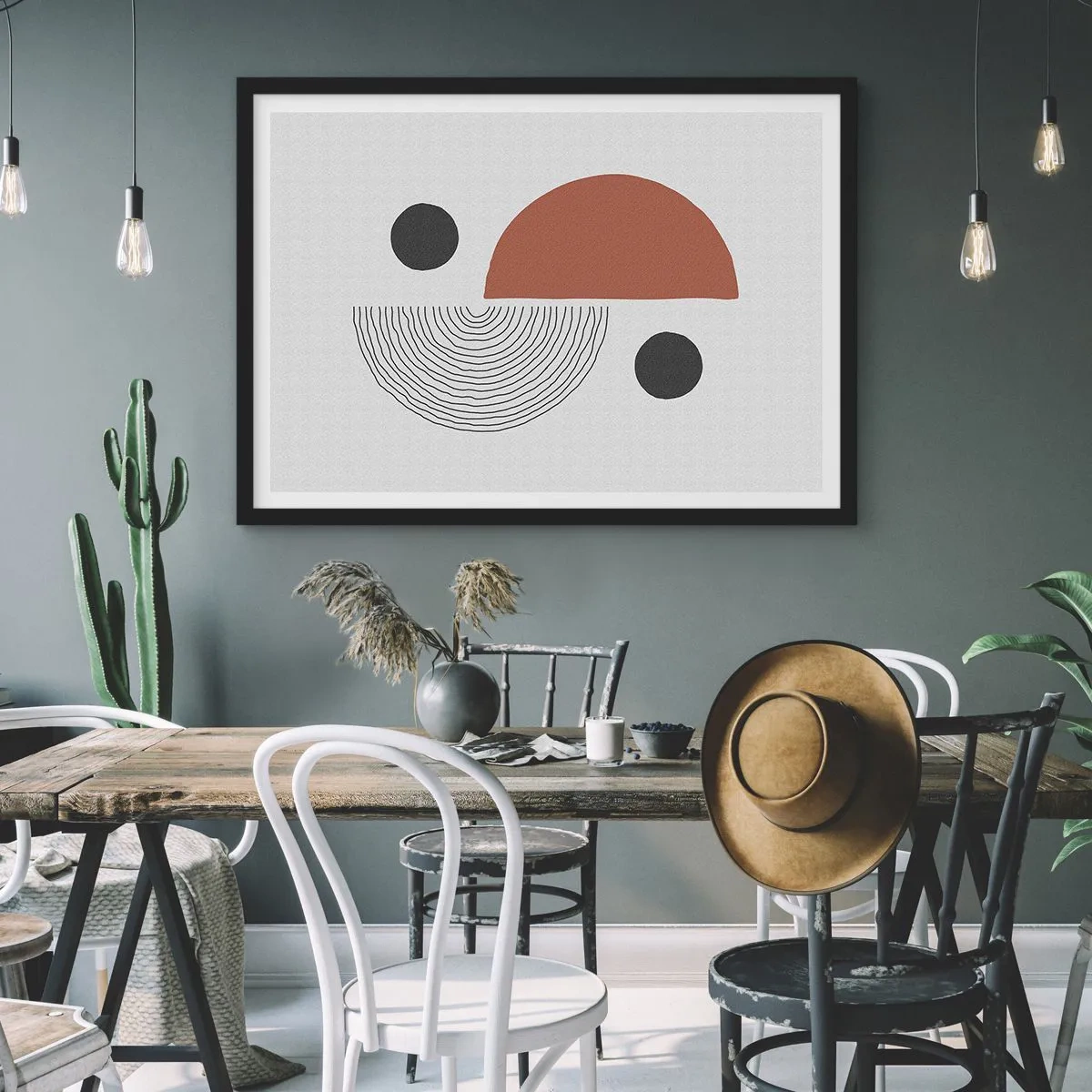Plakat i sort ramme - Perfektion af hjulet - 100x70 cm