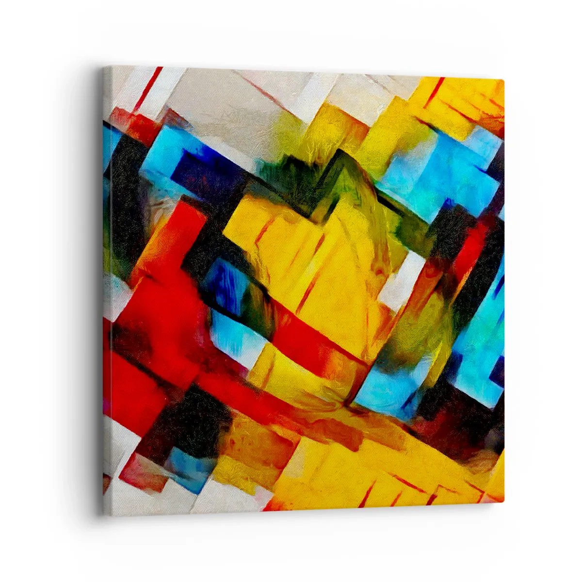 Lærredstryk - Billede på lærred - Flerfarvet lagdeling - 30x30 cm