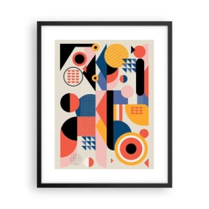 Plakat i sort ramme - Komposition: Leg - 40x50 cm