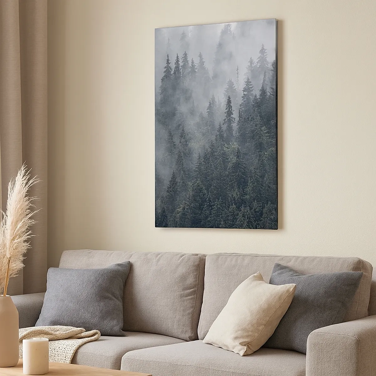 Lærredstryk - Billede på lærred - Skovens daggry - 50x70 cm