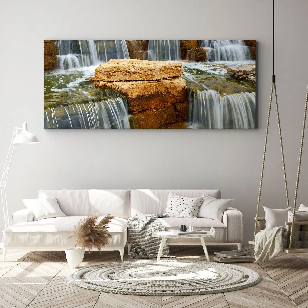 Lærredstryk - Billede på lærred - Trappe til himlen - 120x50 cm
