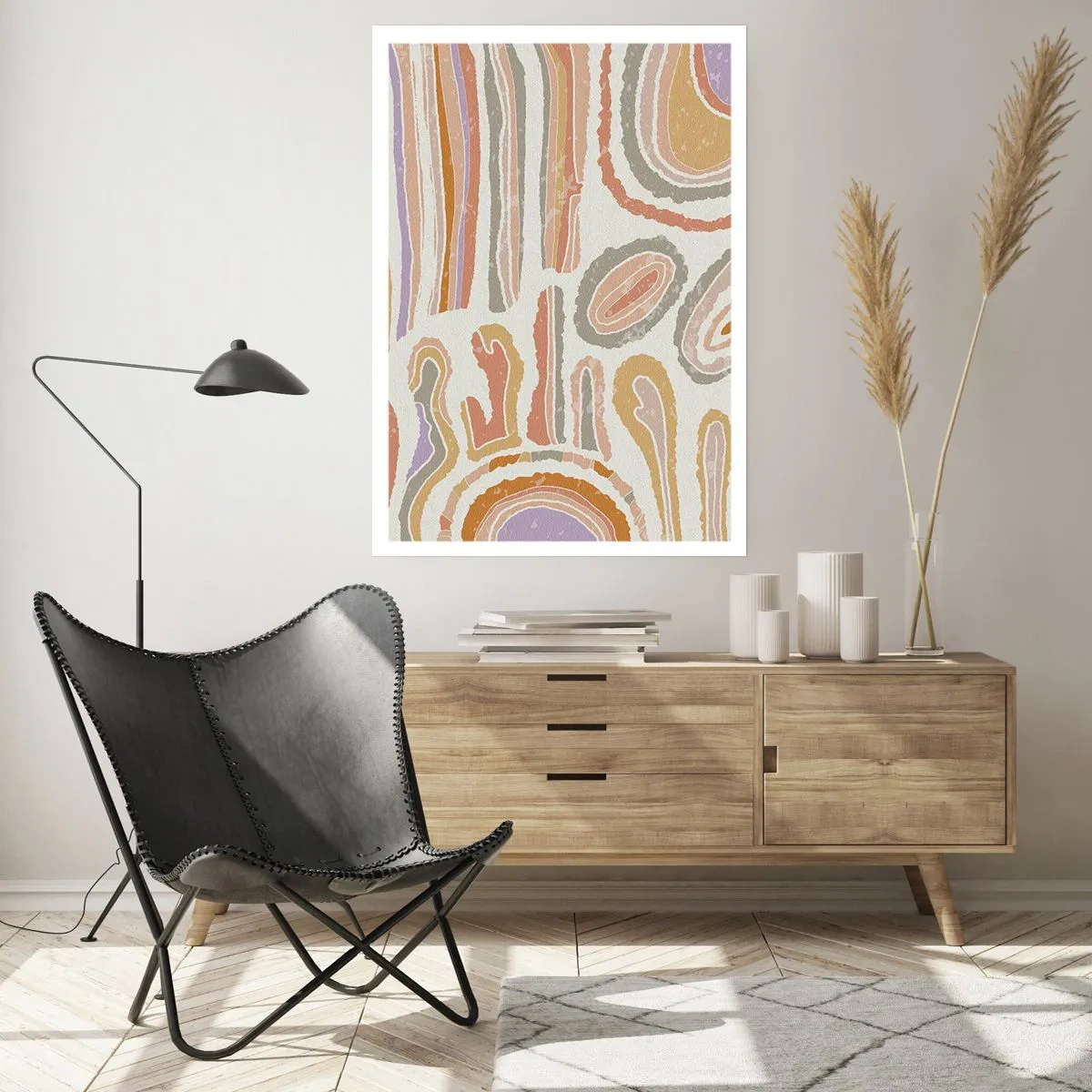 Plakat - Farverige tværsnit - 30x40 cm
