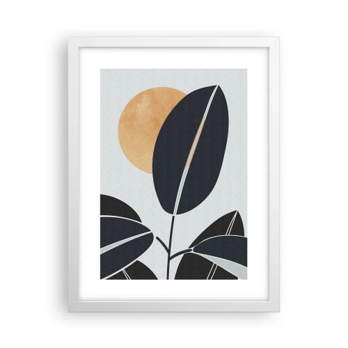 Plakat i hvid ramme - En dag med varm sommer - 30x40 cm