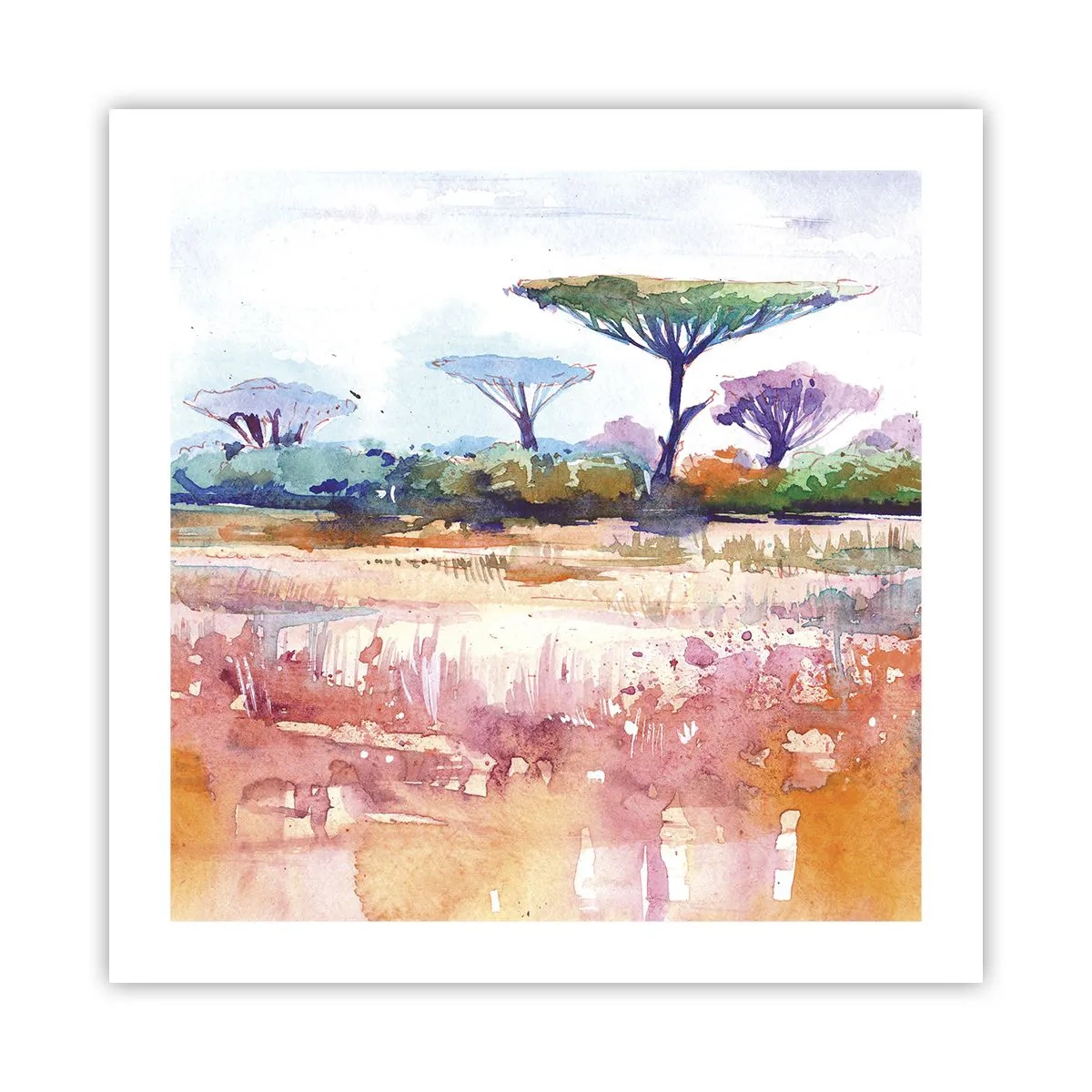 Plakat - Savannens farver - 50x50 cm
