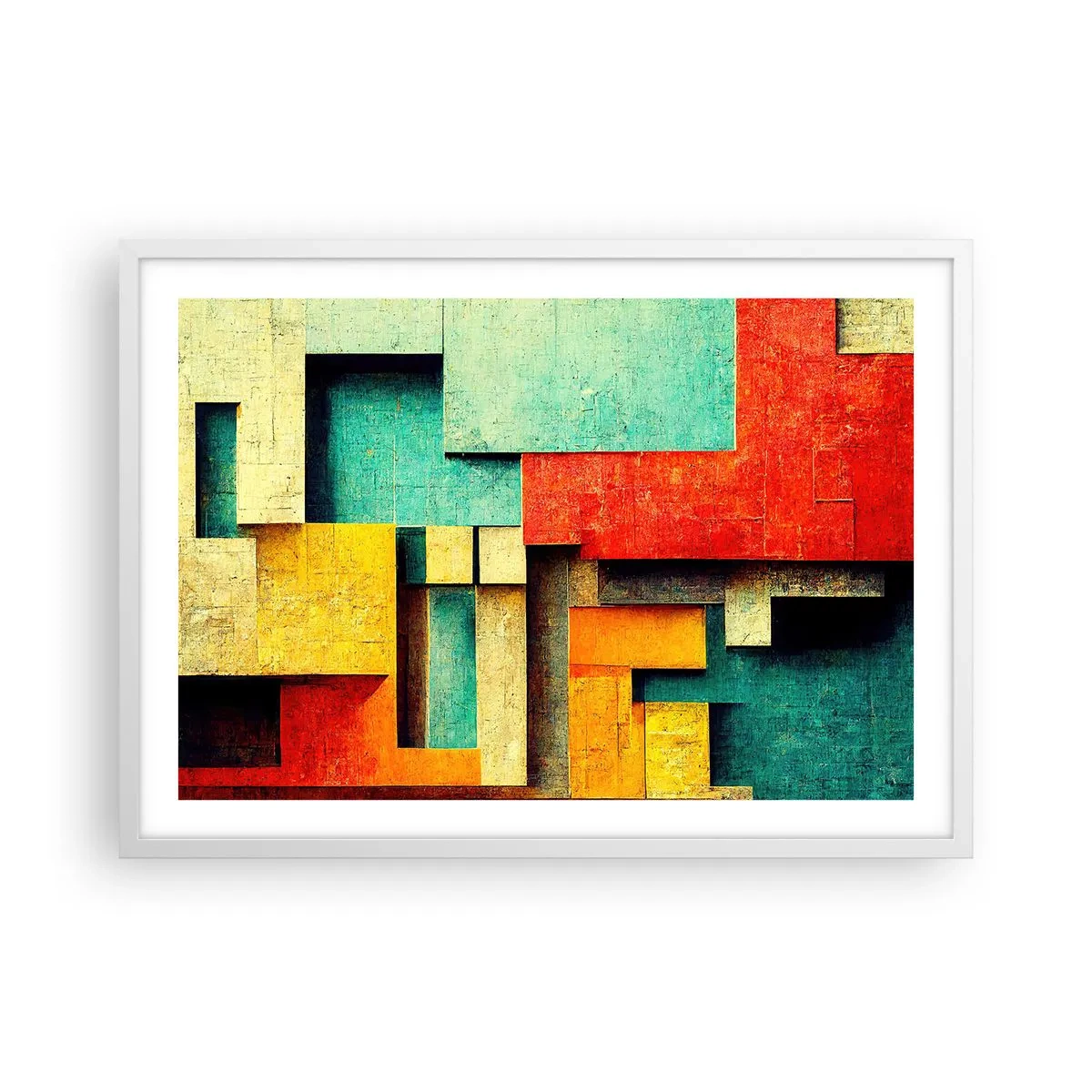 Plakat i hvid ramme - Festival for rette vinkler - 70x50 cm