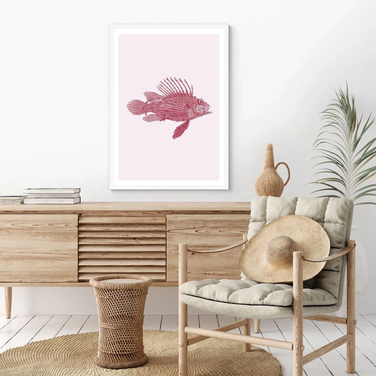 Plakat i hvid ramme - En beboer i eksotiske farvande - 30x40 cm