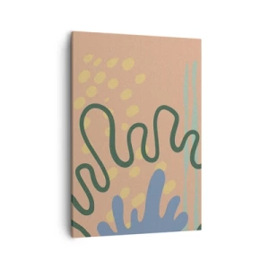 Lærredstryk - Billede på lærred - Abstraktion: naturens mangfoldighed - 50x70 cm