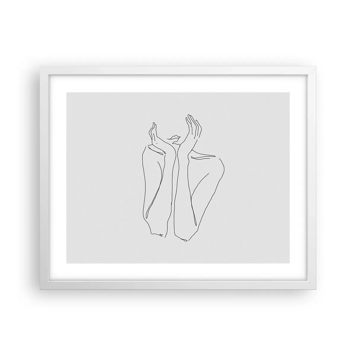 Plakat i hvid ramme - Hvad piger drømmer om - 50x40 cm