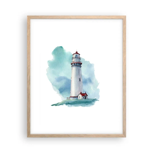 Plakat i ramme af lyst egetræ - Det blås blide søster - 40x50 cm