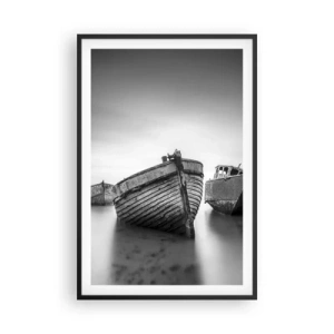 Plakat i sort ramme - Nu er det bare minder... - 61x91 cm