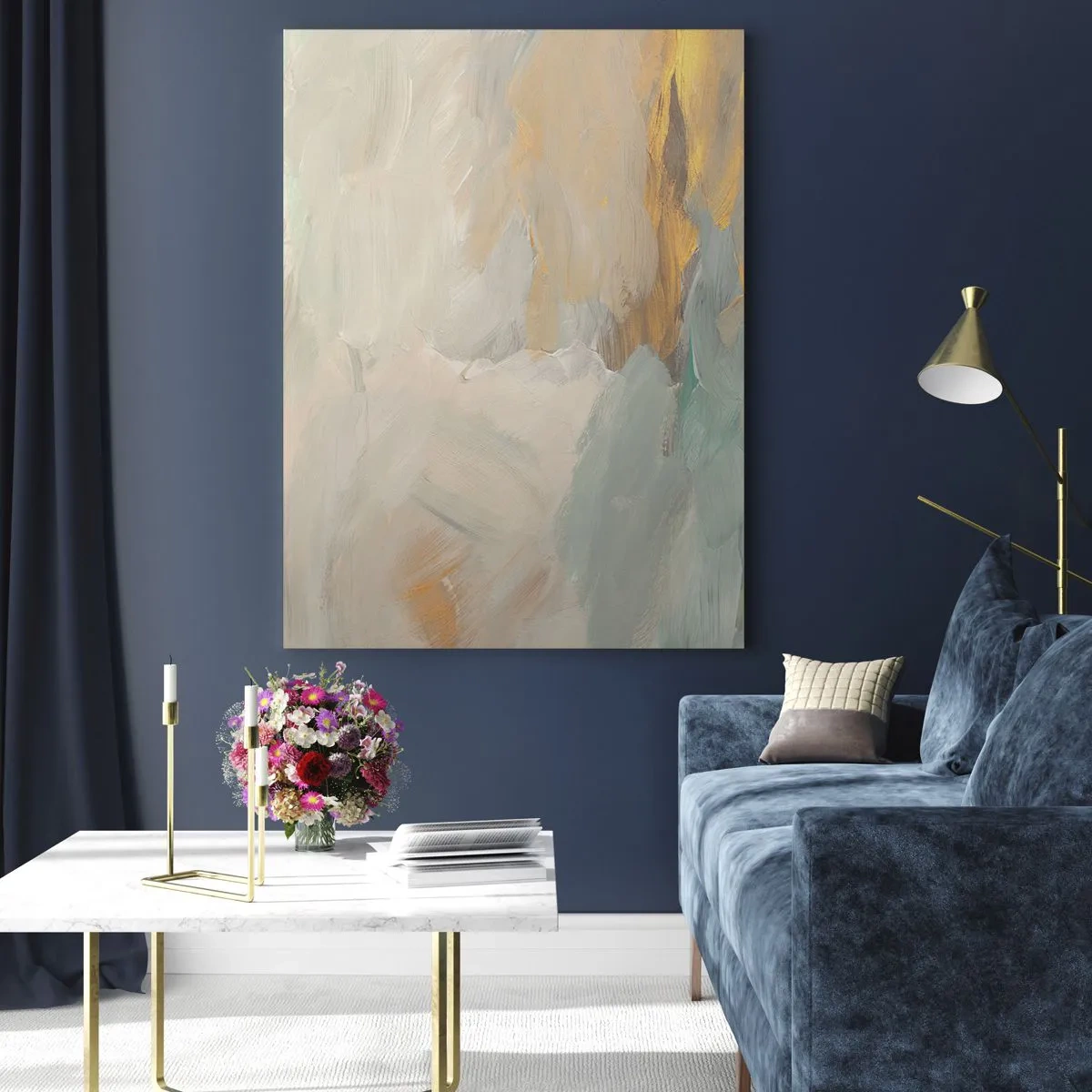 Billede på glas - Abstraktion - blidhedens land - 50x70 cm