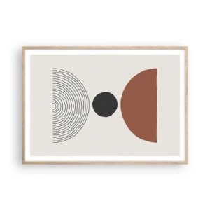 Plakat i ramme af lyst egetræ - I rampelyset - 100x70 cm