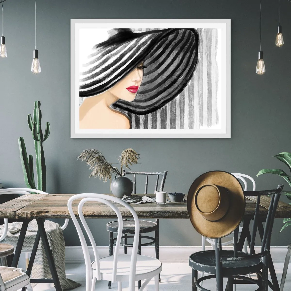 Plakat i hvid ramme - Hvor kan jeg finde dig? - 40x30 cm