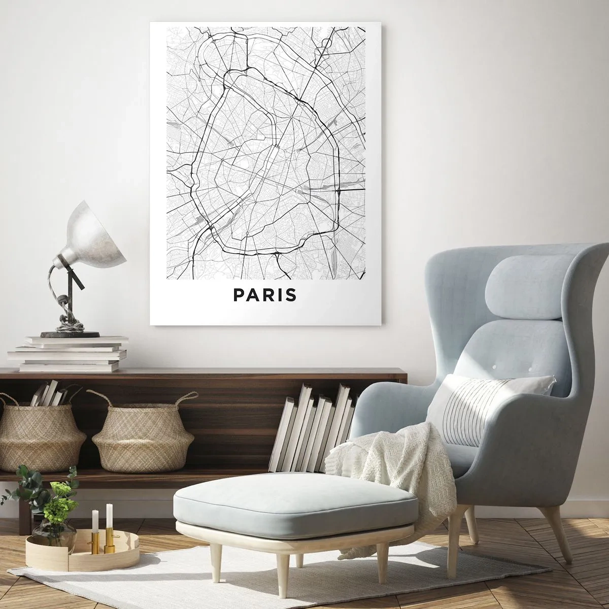Billede på glas - Paris' blomst - 50x70 cm
