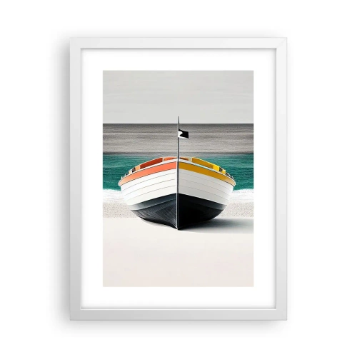 Plakat i hvid ramme - På sin plads - 30x40 cm