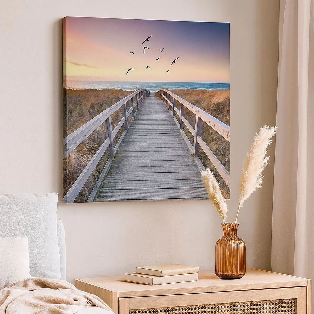 Lærredstryk - Billede på lærred - Rummet med højder - 30x30 cm