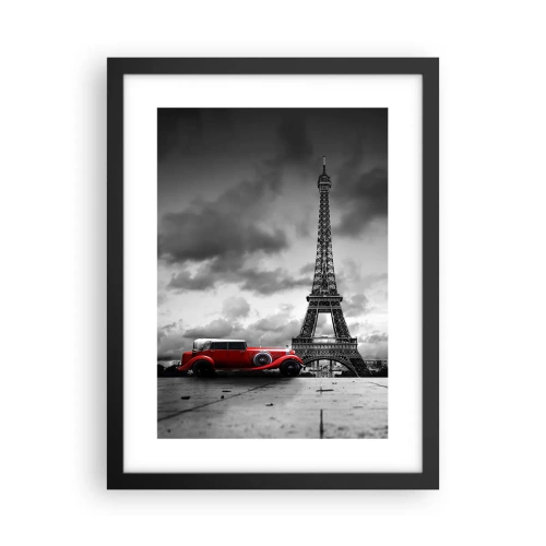Plakat i sort ramme - For ikke så længe siden i Paris - 30x40 cm