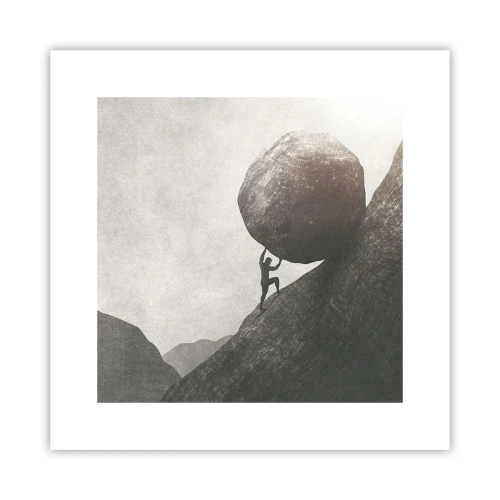 Plakat - Jeg tror mod al forventning - 30x30 cm