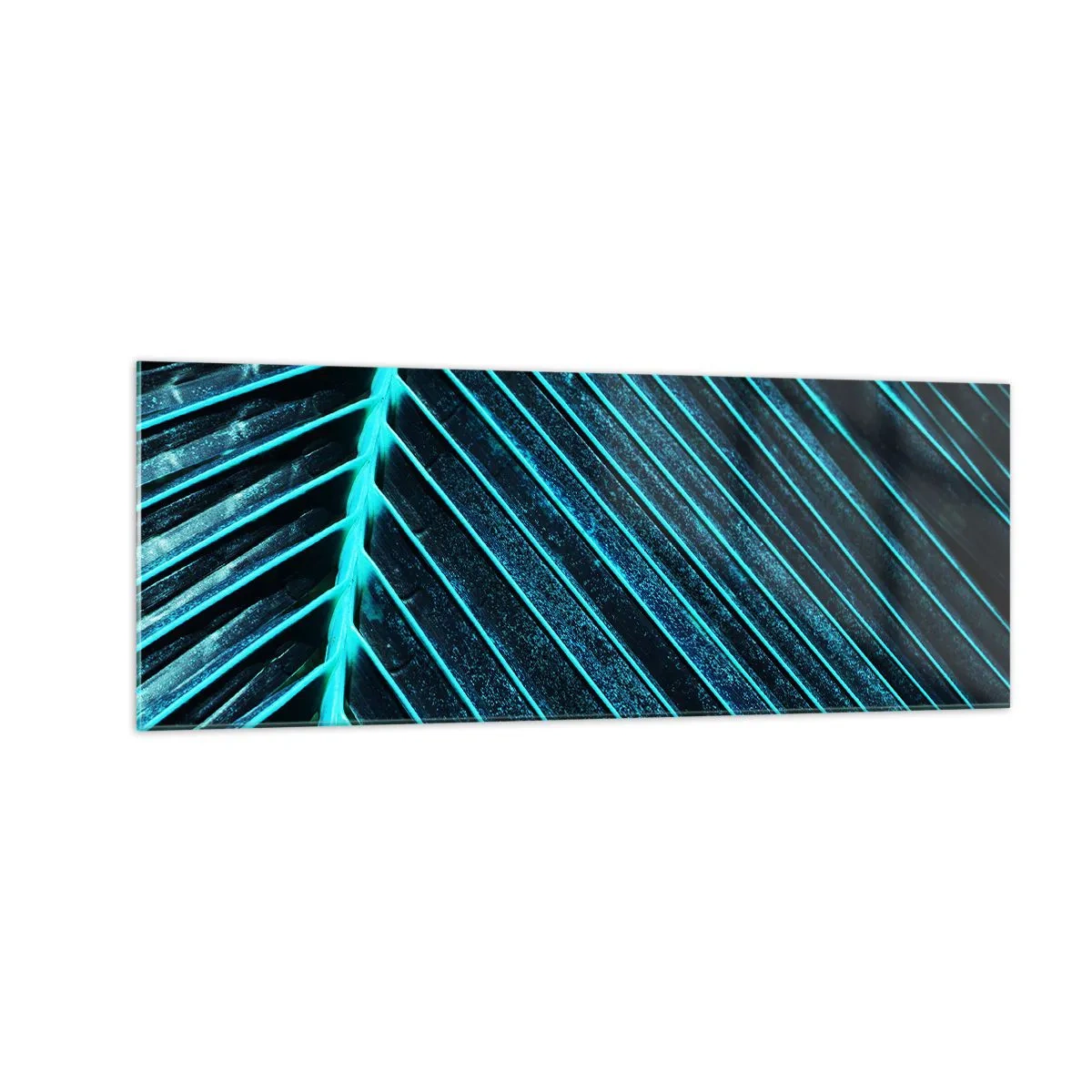 Billede på glas - Tekstur af grønt - 140x50 cm