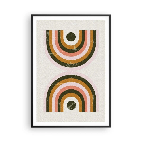 Plakat i sort ramme - Tvilling-abstraktion - 70x100 cm