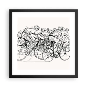 Plakat i sort ramme - Sammen i et team - 40x40 cm