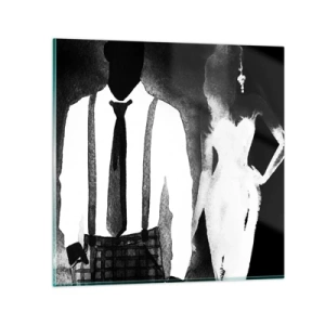 Billede på glas - I en noir-atmosfære - 70x70 cm