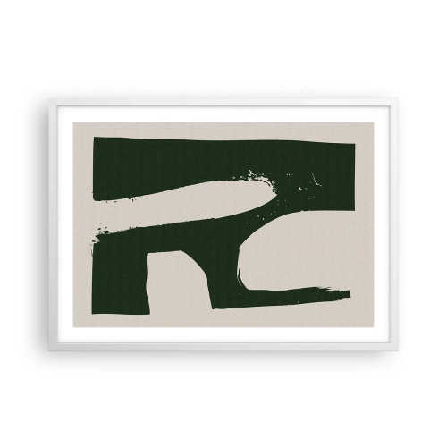 Plakat i hvid ramme - Bugter af hvidt - 70x50 cm