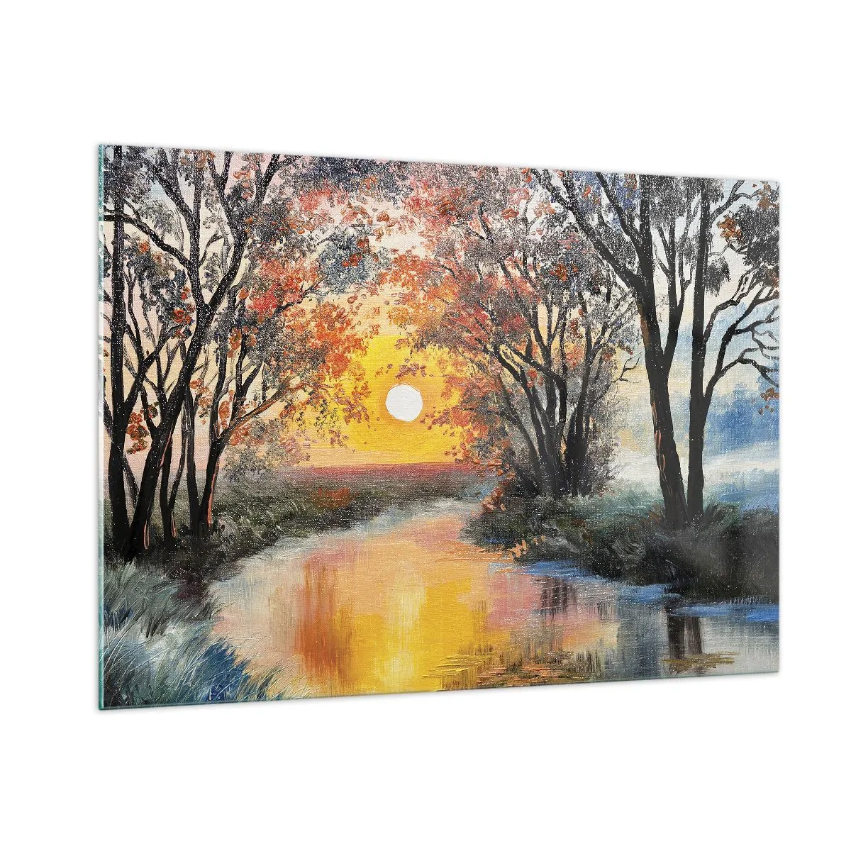 Billede på glas - Efterårs atmosfære - 100x70 cm