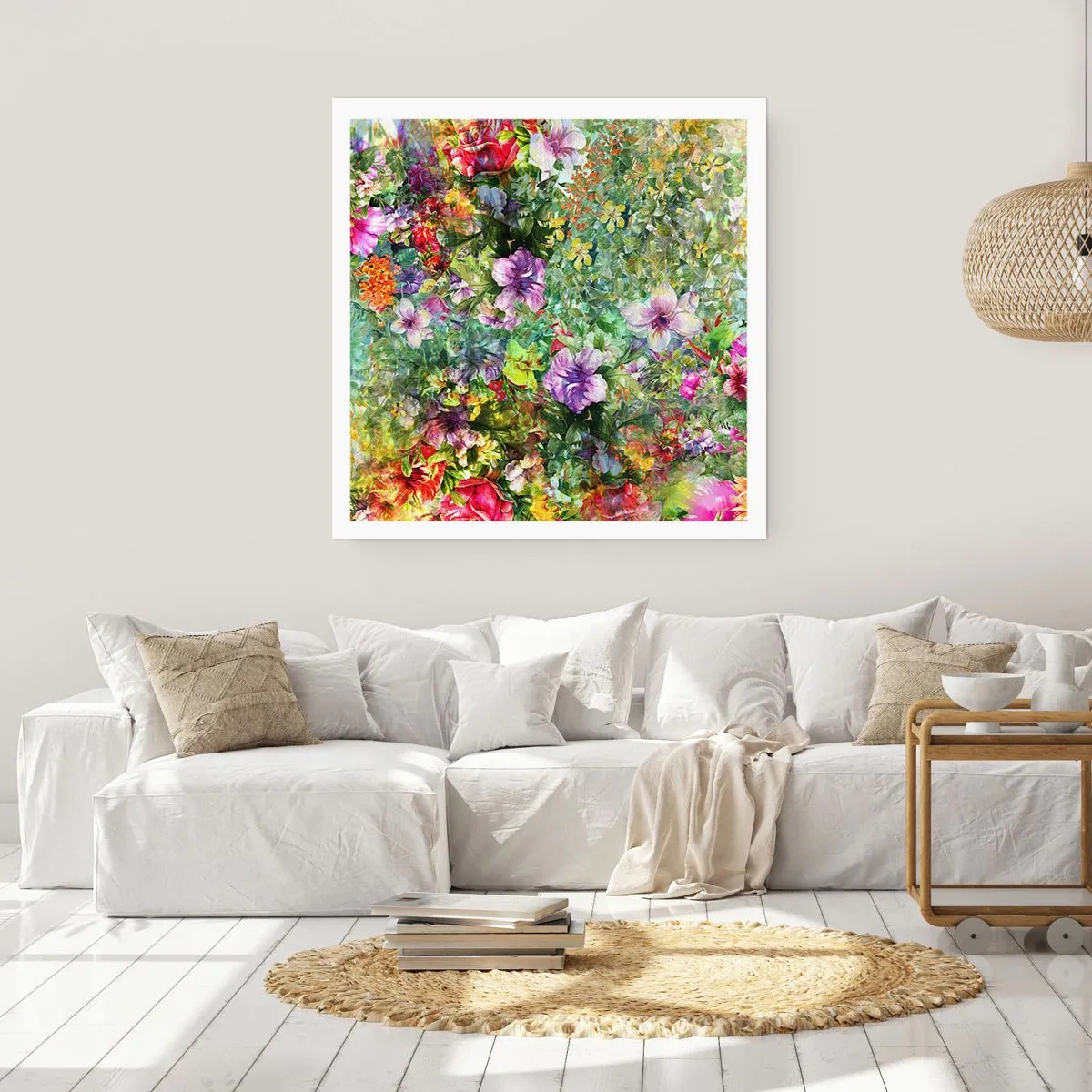 Plakat - Ind i blomsterne ved fortabelse - 60x60 cm