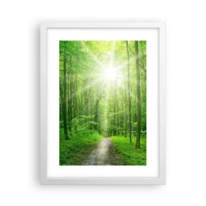 Plakat i hvid ramme - Grøn katedral - 30x40 cm