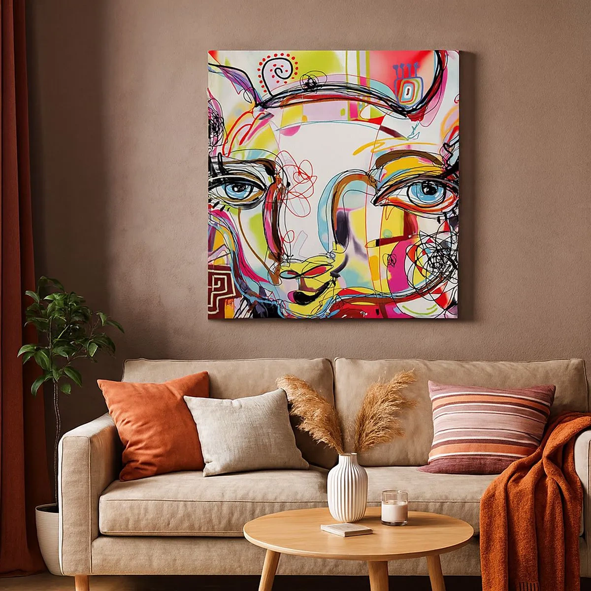 Lærredstryk - Billede på lærred - Rigdommen ved katteeksamen - 30x30 cm