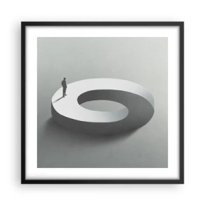 Plakat i sort ramme - Og vær klog - 50x50 cm