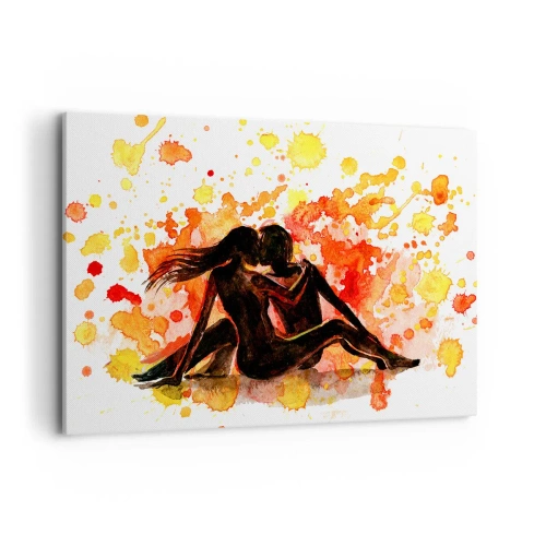 Lærredstryk - Billede på lærred - Og der var lys - 100x70 cm