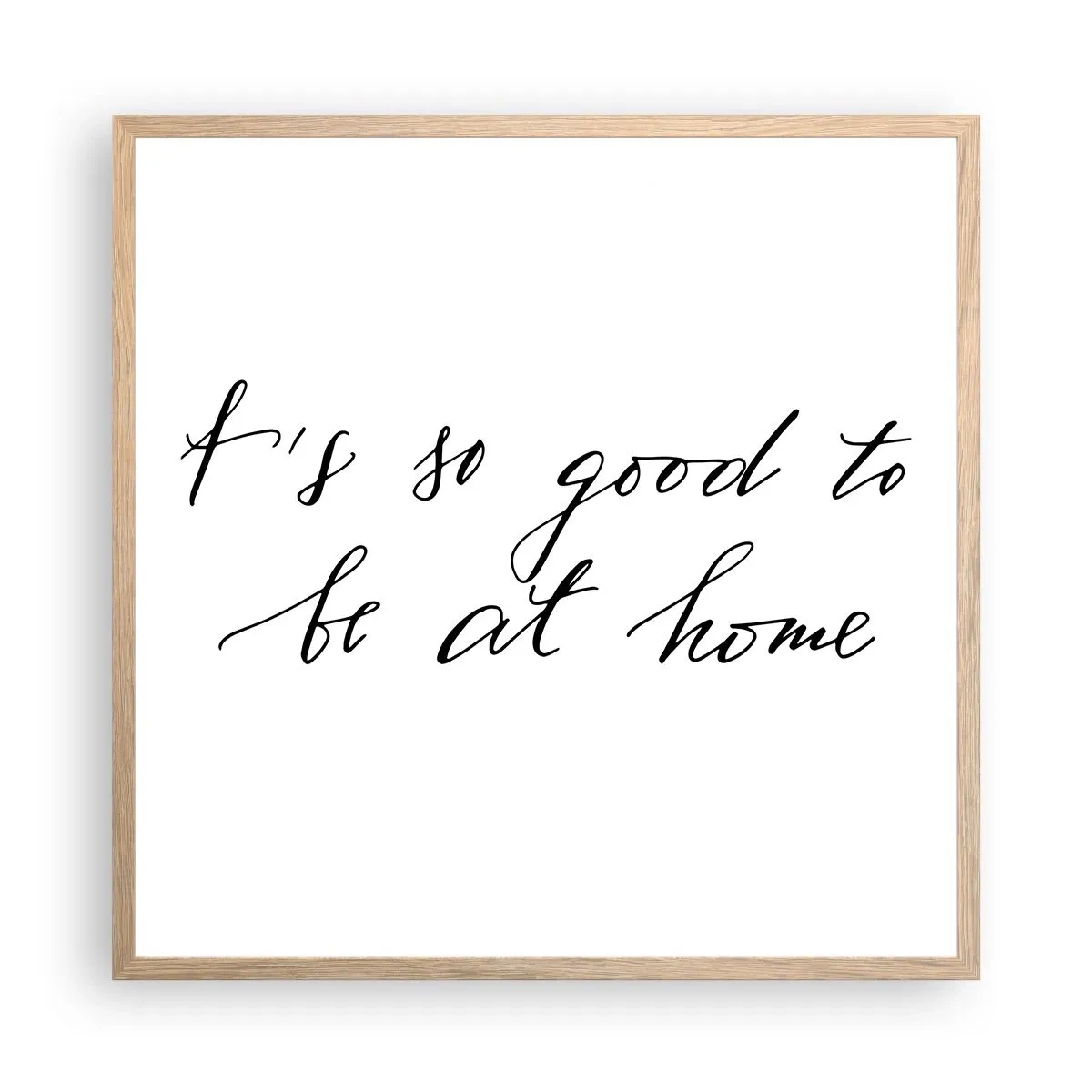Plakat i ramme af lyst egetræ - Hele sandheden - 60x60 cm