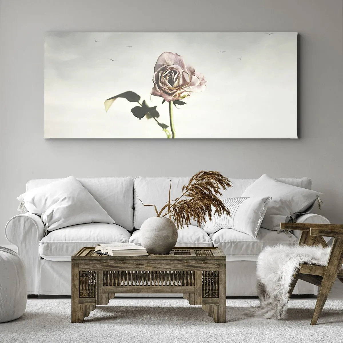 Lærredstryk - Billede på lærred - Velkomst til foråret - 100x40 cm