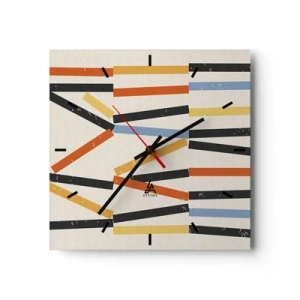 Vægur, Uret - Vandret komposition - 40x40 cm