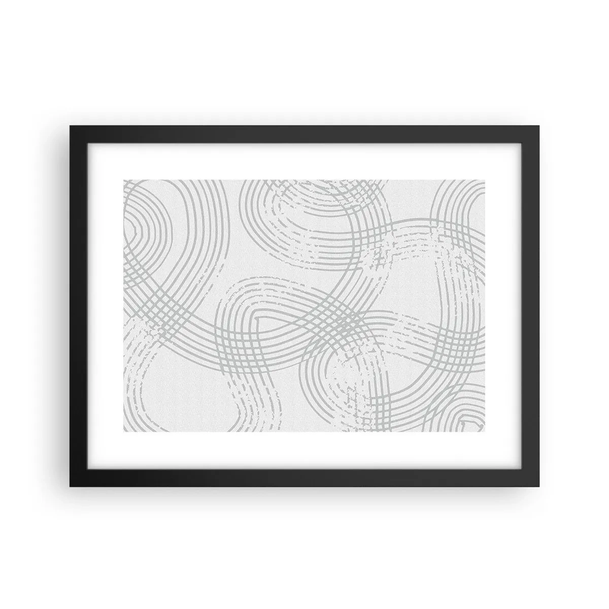 Plakat i sort ramme - Der er ingen lige vej - 40x30 cm