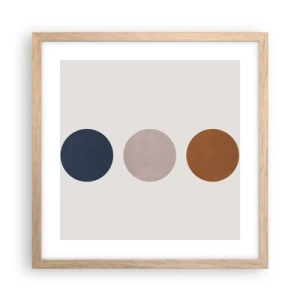 Plakat i ramme af lyst egetræ - Et symbol på perfektion - 40x40 cm