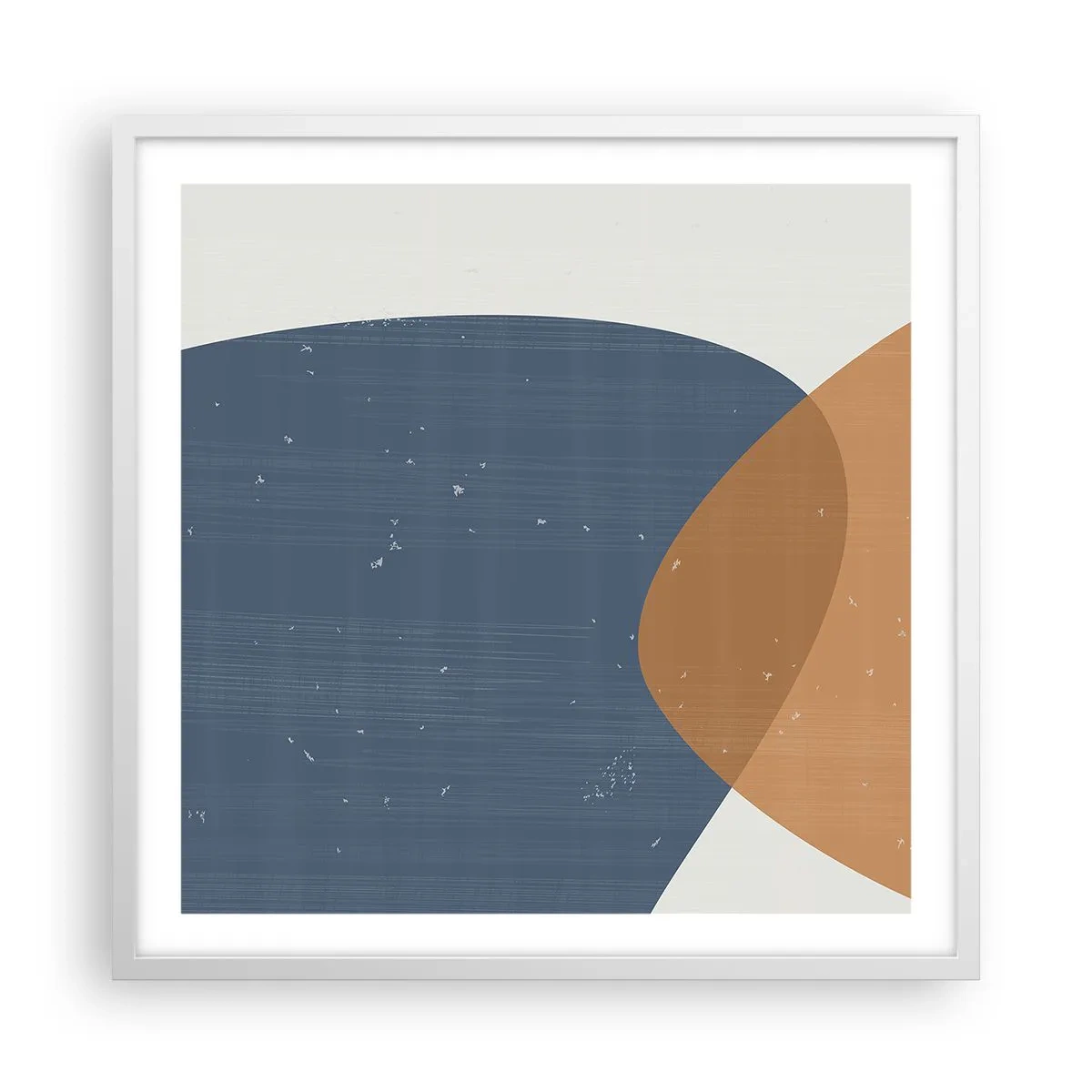 Plakat i hvid ramme - Ovaler og påvirkninger - 60x60 cm