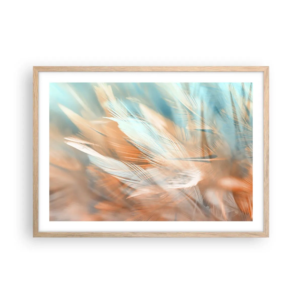 Plakat i ramme af lyst egetræ - I mildhedens land - 70x50 cm