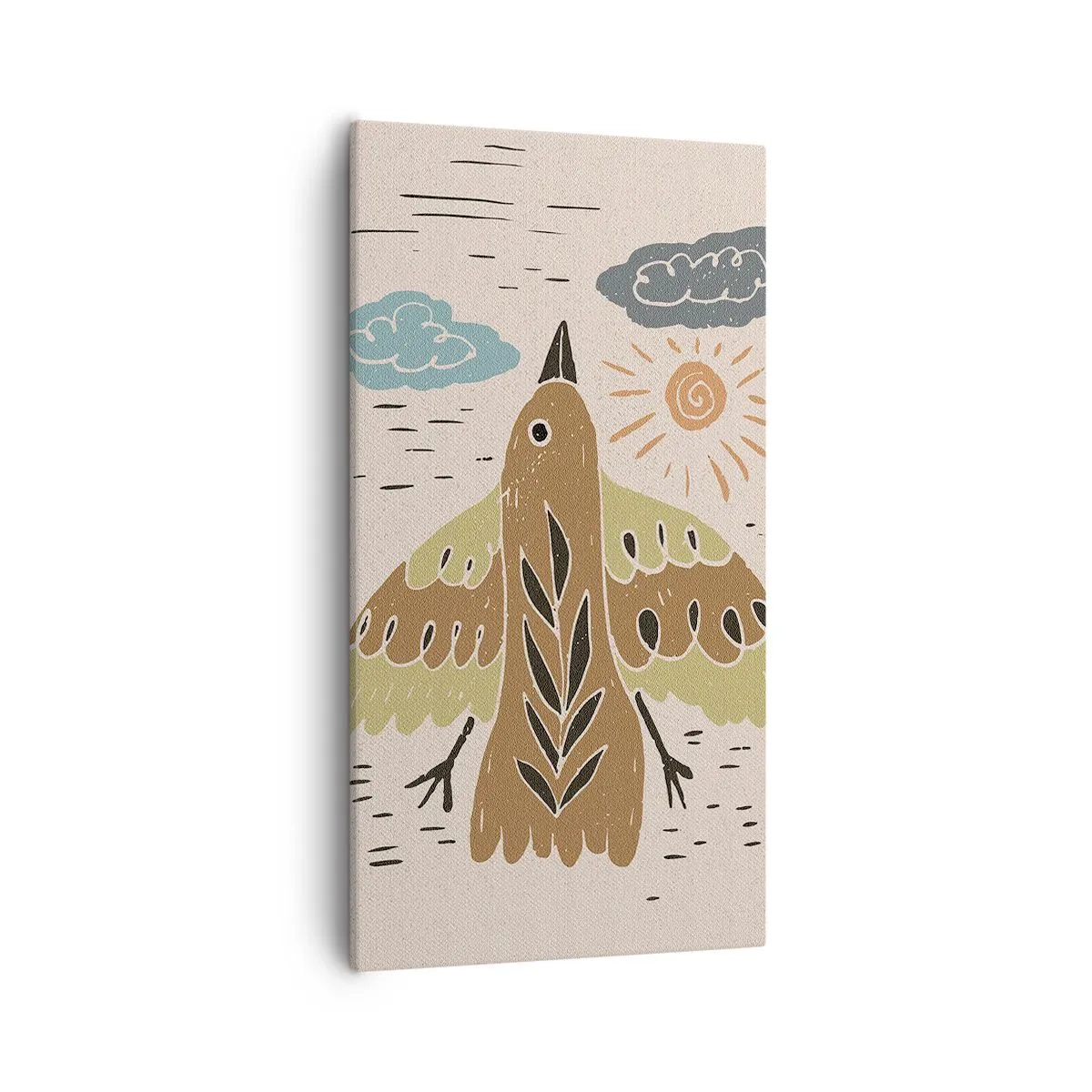 Lærredstryk - Billede på lærred - Glædelig flugt - 55x100 cm