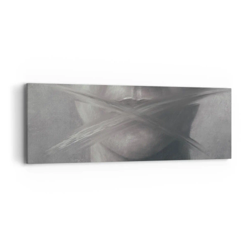 Lærredstryk - Billede på lærred - Ikke et ord - 90x30 cm