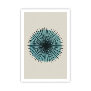 Plakat - Strålende på blå - 61x91 cm