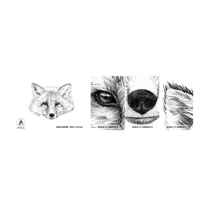 Fototapet Prøve Standard Eco - Kan disse øjne lyve? - Dyr, Ræv, Grafik - 100x30 cm