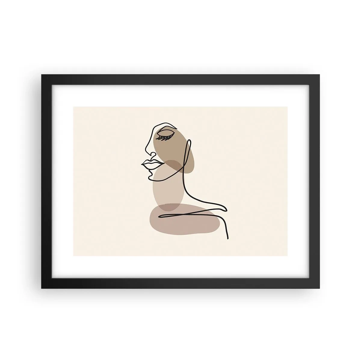 Plakat i sort ramme - Lytter til sig selv - 40x30 cm