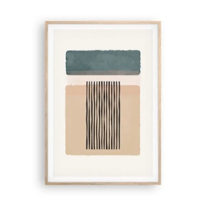 Plakat i ramme af lyst egetræ - Alt er i god stand - 70x100 cm