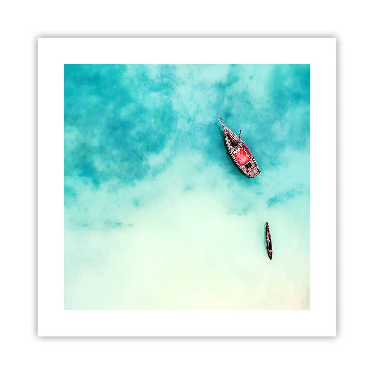 Plakat - For på Zanzibars strande, når det overskydende vand... - 40x40 cm
