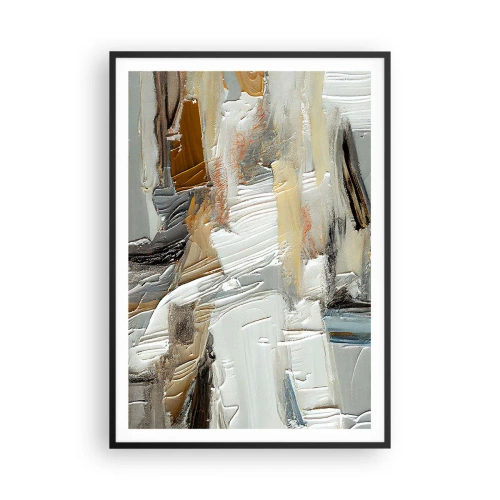 Plakat i sort ramme - Farverige lagdelinger - 70x100 cm
