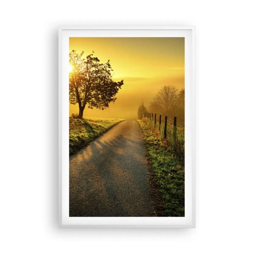 Plakat i hvid ramme - Kære eftermiddag - 61x91 cm